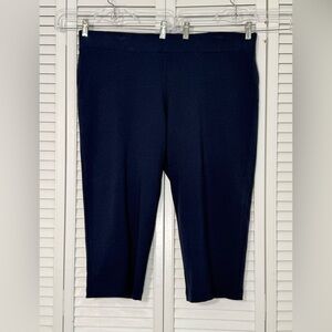 Pure Jill Slim Leg Cropped Pants PXL Petite Navy Blue Pull On High Rise Stretch